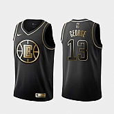 Clippers 13 Paul George Black Gold Nike Swingman Jersey,baseball caps,new era cap wholesale,wholesale hats